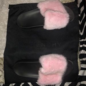 Mink Fur Givenchy Slides. Sold Out In Stores!